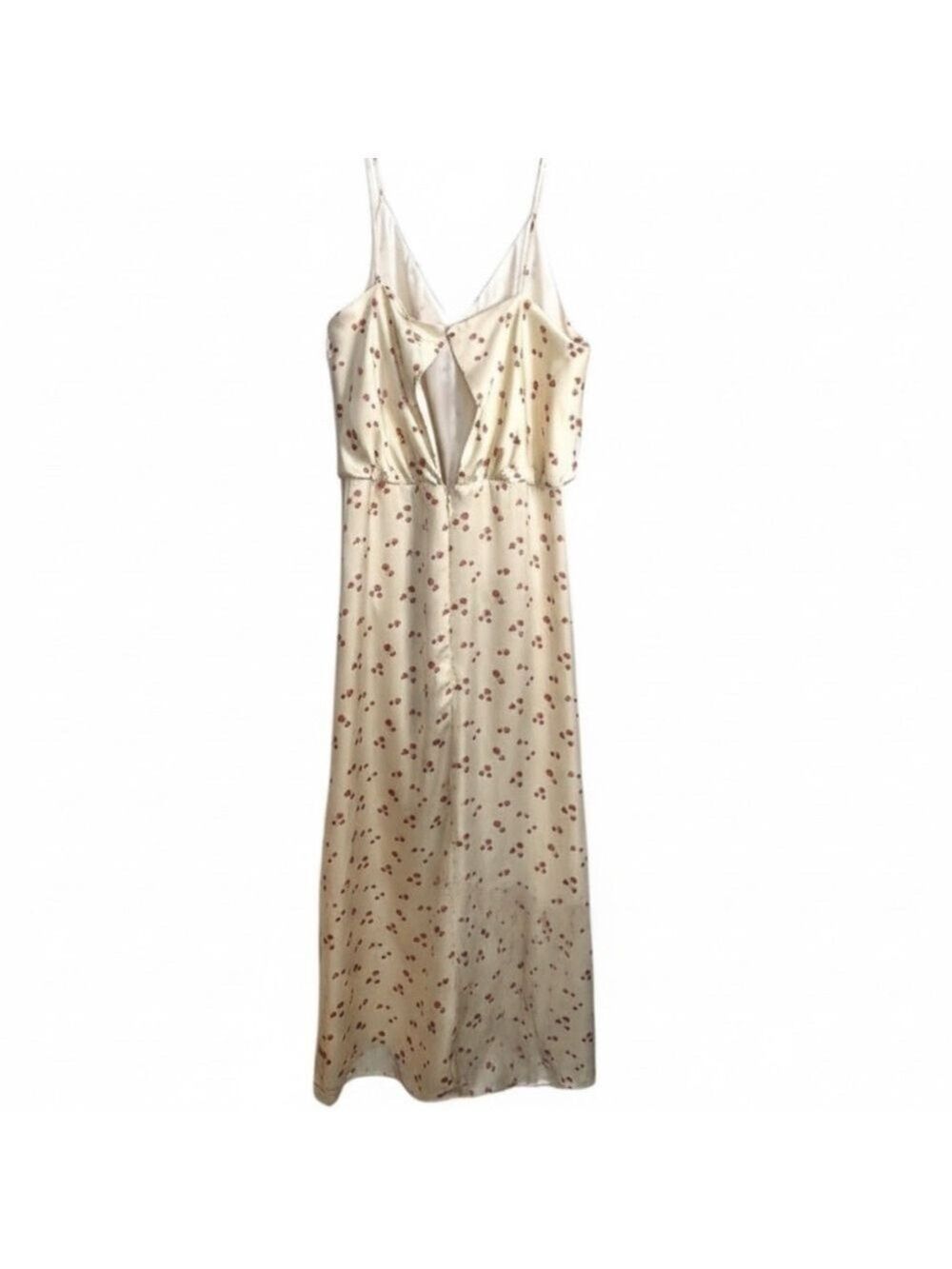 TOPSHOP Ditsy Floral Ruched Midi Satin Slip Dress Size 10 Brand New with Tags! - Picture 3 of 12